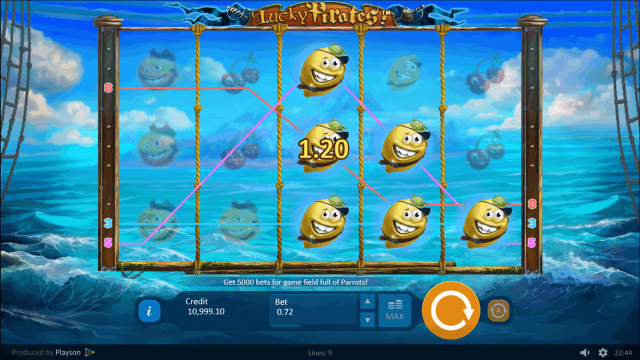 Игровой интерфейс Lucky Pirates! 4