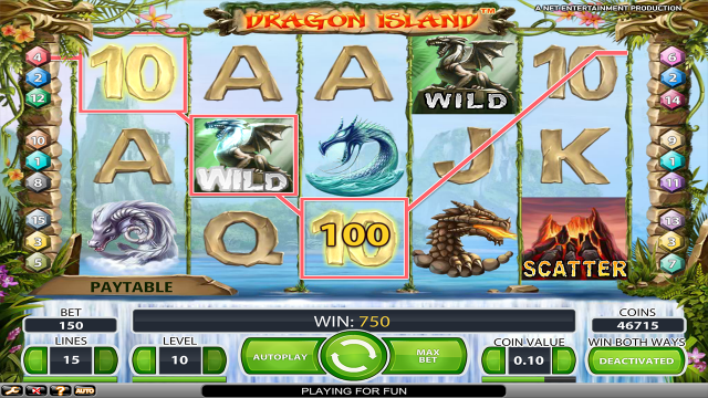 Игровой интерфейс Dragon Island 8