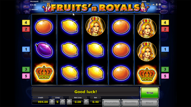 Бонусная игра Fruits And Royals 2