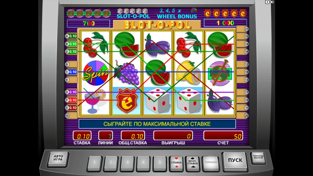 Игровой интерфейс Slot-O-Pol 5